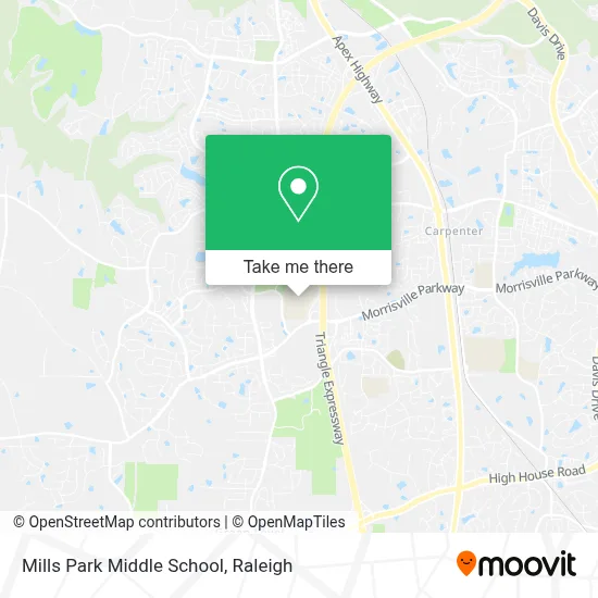 Mills Park Middle School map