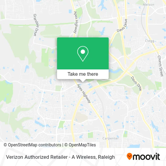 Verizon Authorized Retailer - A Wireless map
