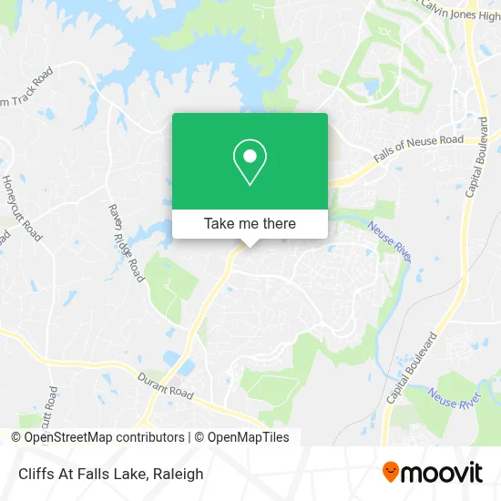 Cliffs At Falls Lake map