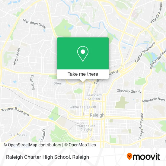 Raleigh Charter High School map