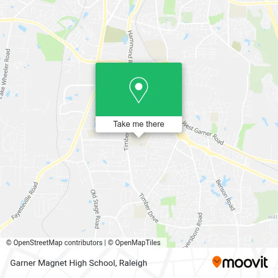 Garner Magnet High School map