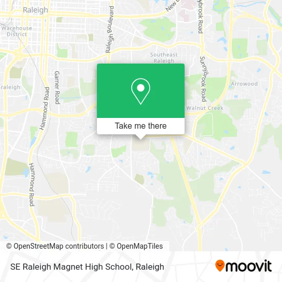 SE Raleigh Magnet High School map