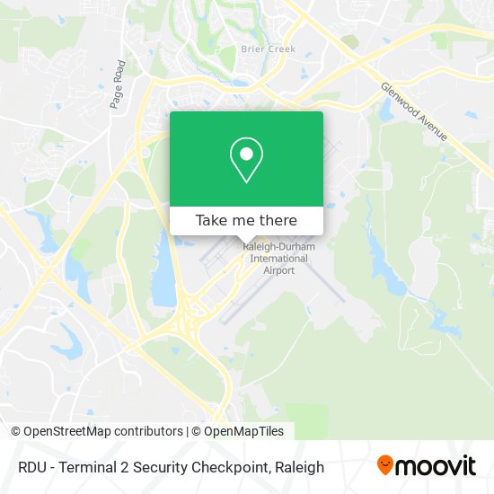 Mapa de RDU - Terminal 2 Security Checkpoint