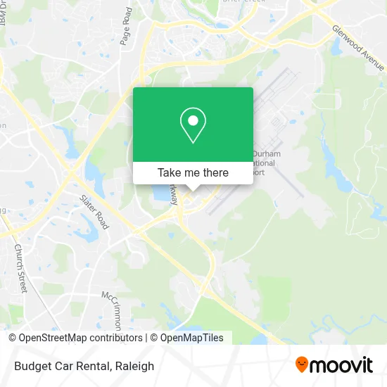 Budget Car Rental map