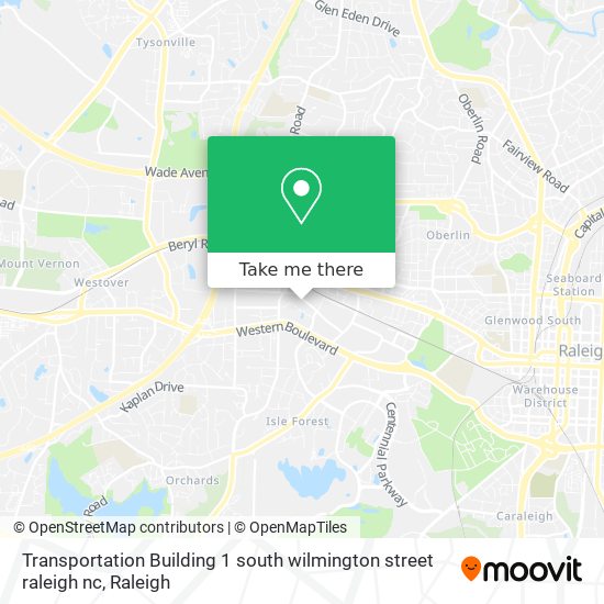 Transportation Building 1  south wilmington street raleigh nc map