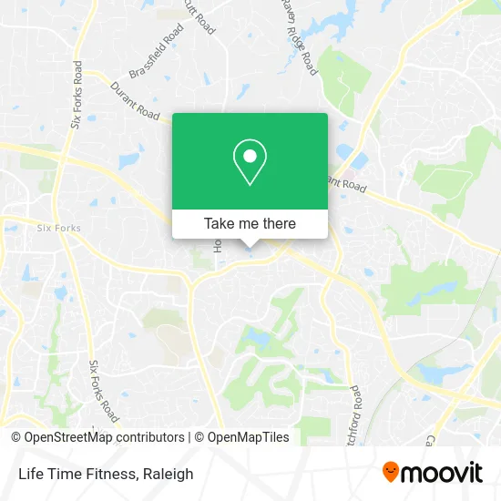 Life Time Fitness map