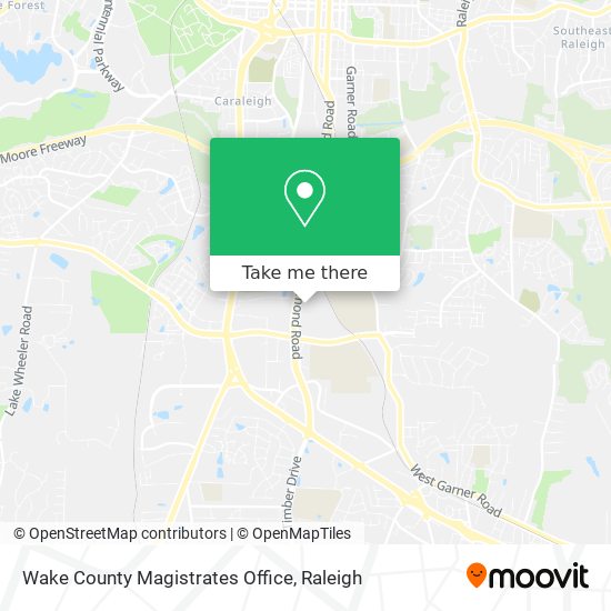 Wake County Magistrates Office map