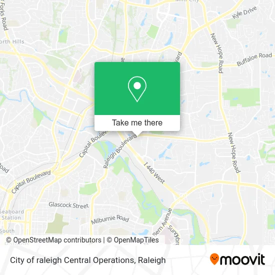 City of raleigh Central Operations map