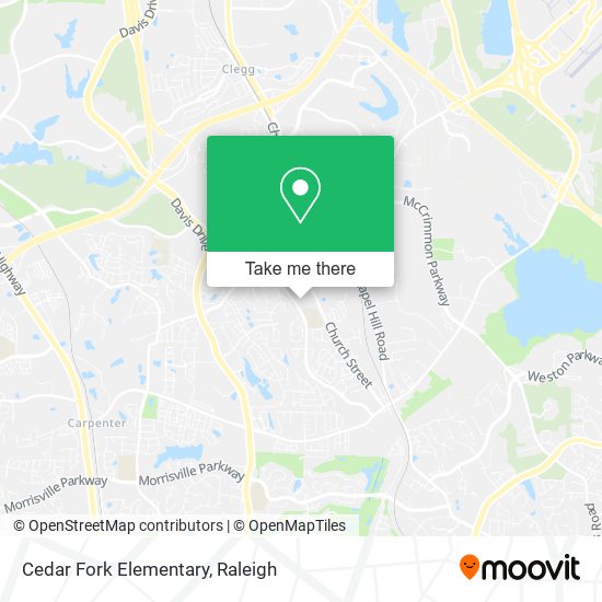 Cedar Fork Elementary map