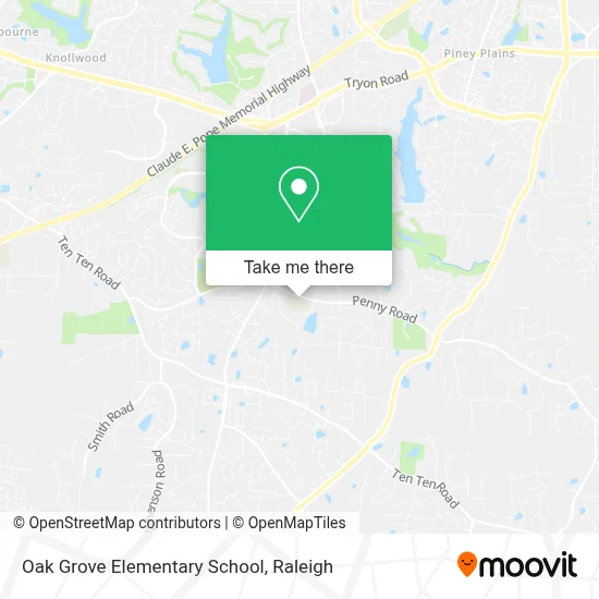 Oak Grove Elementary School map