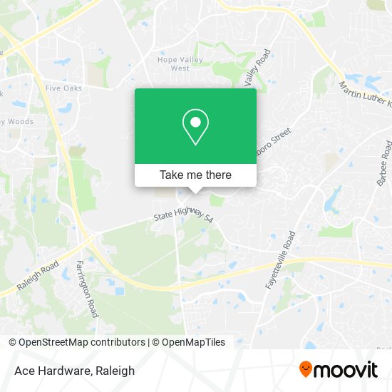 Mapa de Ace Hardware