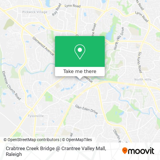 Crabtree Creek Bridge @ Crantree Valley Mall map