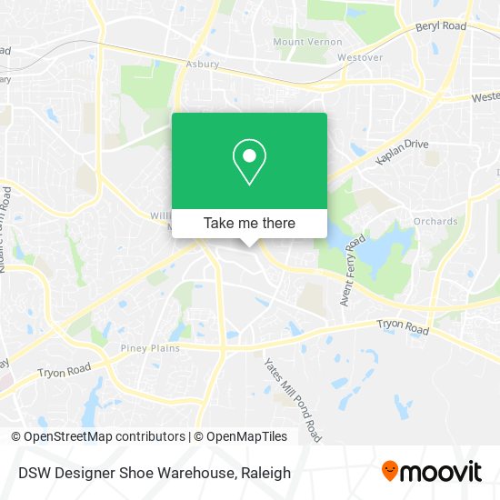 DSW Designer Shoe Warehouse map