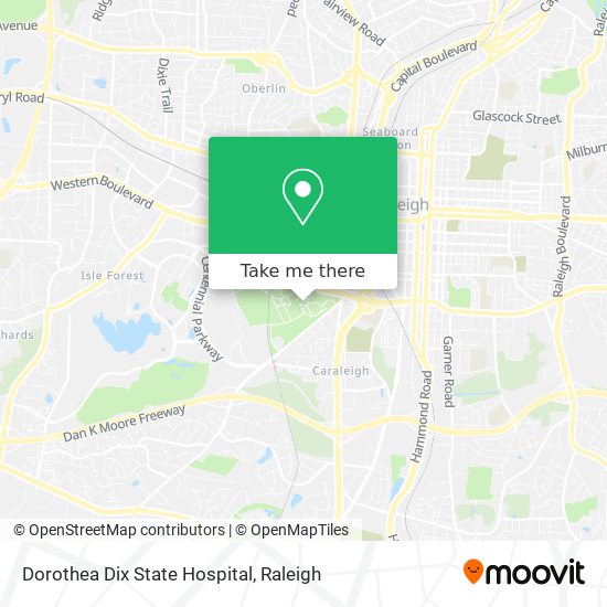 Dorothea Dix State Hospital map