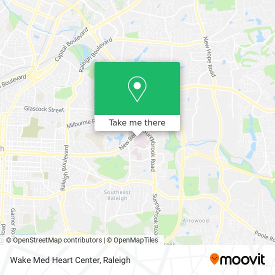 Wake Med Heart Center map