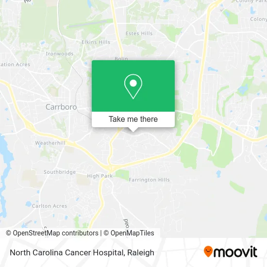 North Carolina Cancer Hospital map