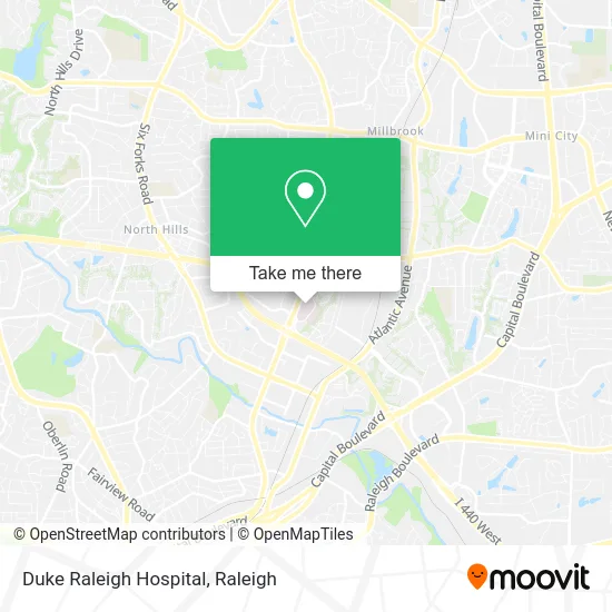 Duke Raleigh Hospital map
