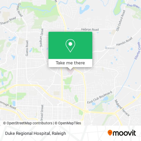 Duke Regional Hospital map