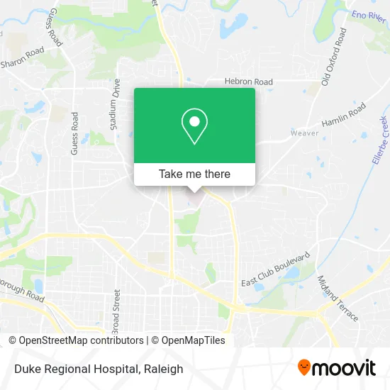 Duke Regional Hospital map