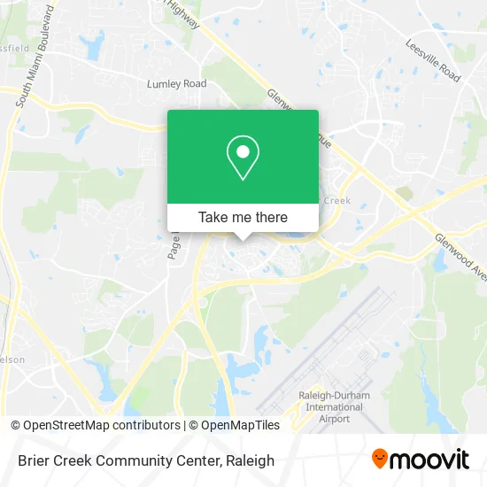 Brier Creek Community Center map