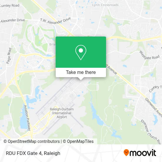 RDU FDX Gate 4 map