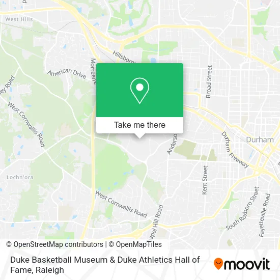 Mapa de Duke Basketball Museum & Duke Athletics Hall of Fame
