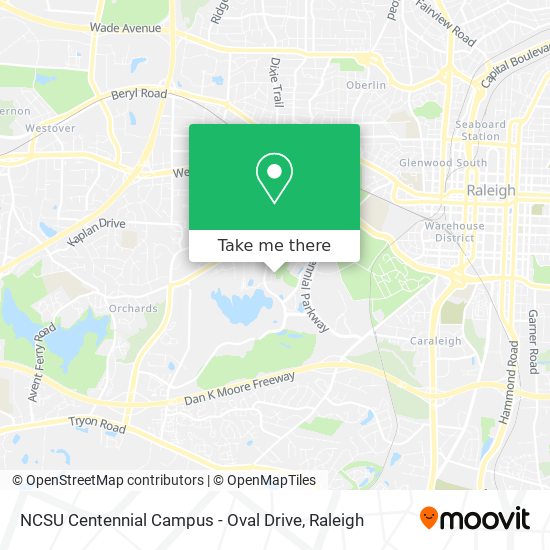 NCSU Centennial Campus - Oval Drive map