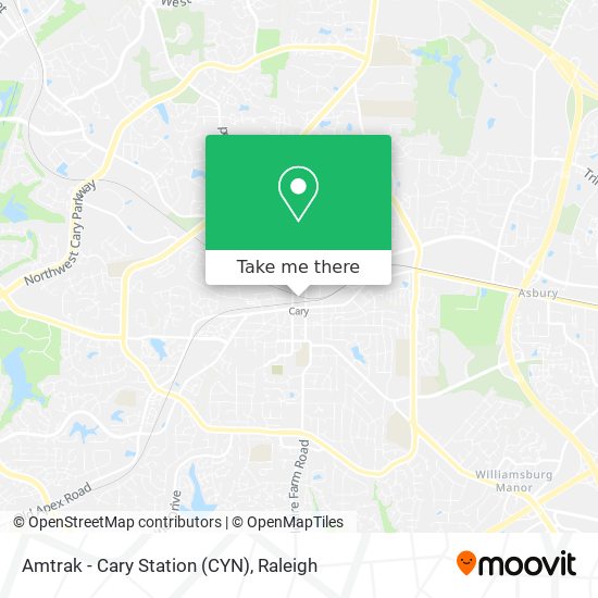 Amtrak - Cary Station (CYN) map