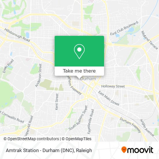 Amtrak Station - Durham (DNC) map