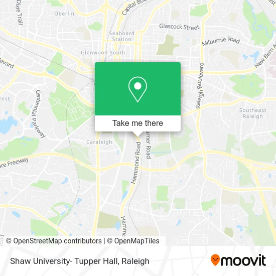 Shaw University- Tupper Hall map