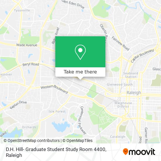 Mapa de D.H. Hill- Graduate Student Study Room 4400
