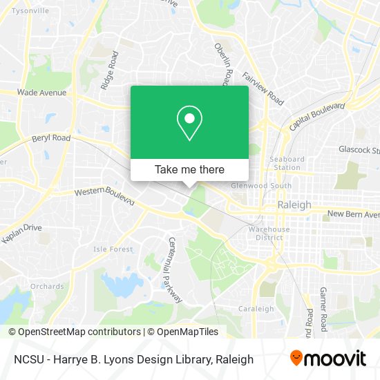 NCSU - Harrye B. Lyons Design Library map