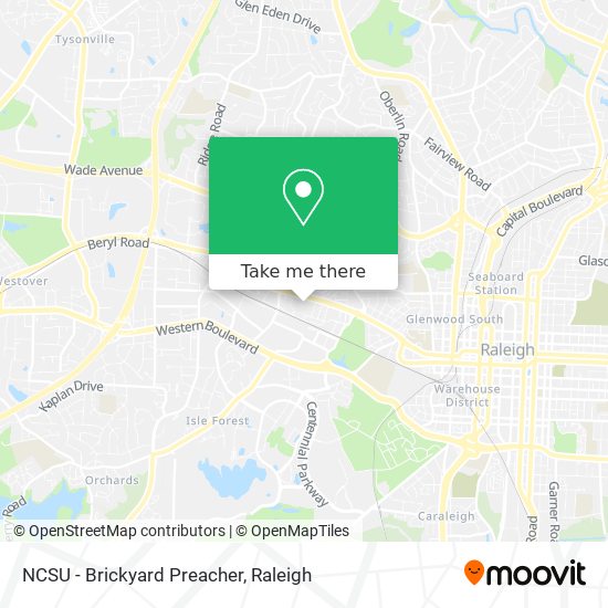 Mapa de NCSU - Brickyard Preacher