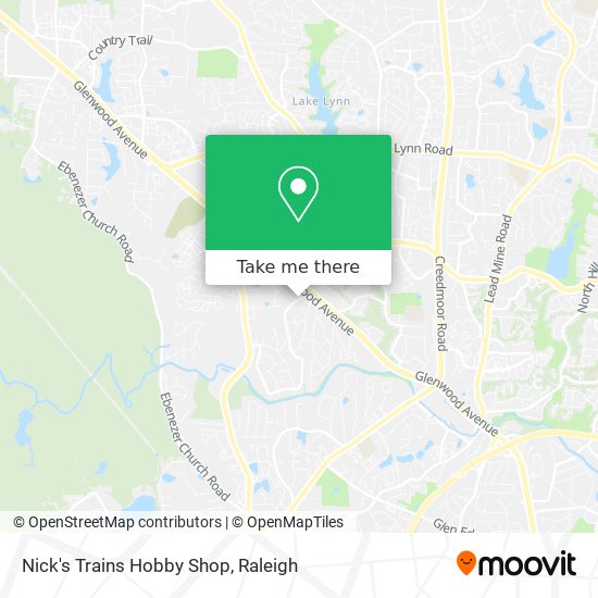 Nick's Trains Hobby Shop map