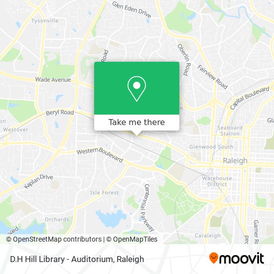Mapa de D.H Hill Library - Auditorium