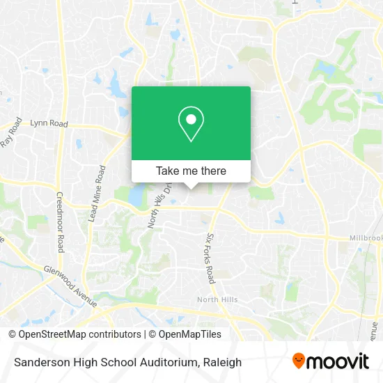 Sanderson High School Auditorium map