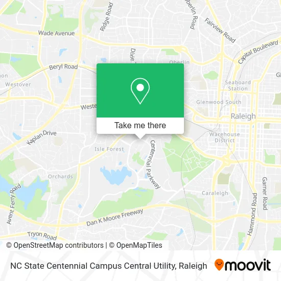 NC State Centennial Campus Central Utility map