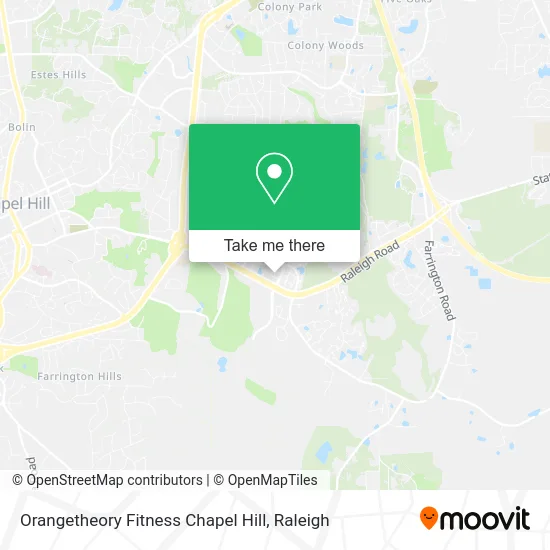 Orangetheory Fitness Chapel Hill map