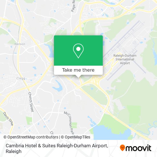 Cambria Hotel & Suites Raleigh-Durham Airport map