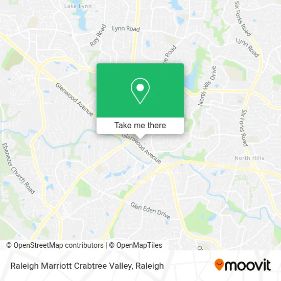 Raleigh Marriott Crabtree Valley map
