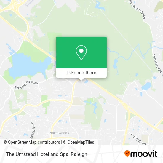 The Umstead Hotel and Spa map