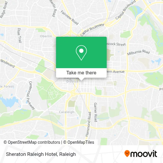 Sheraton Raleigh Hotel map