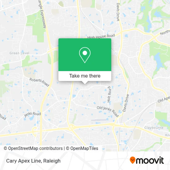 Cary Apex Line map