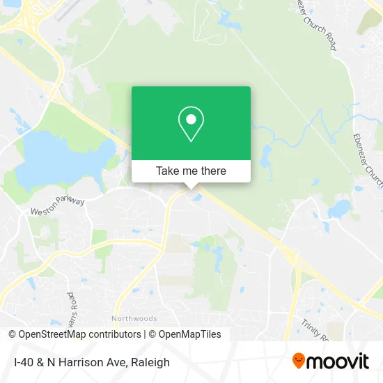 I-40 & N Harrison Ave map