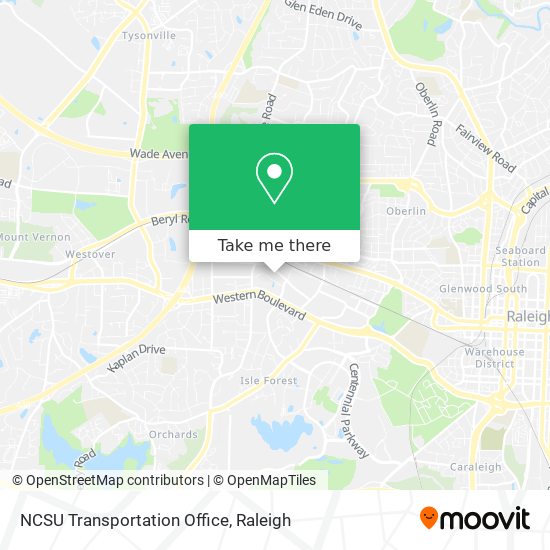 NCSU Transportation Office map