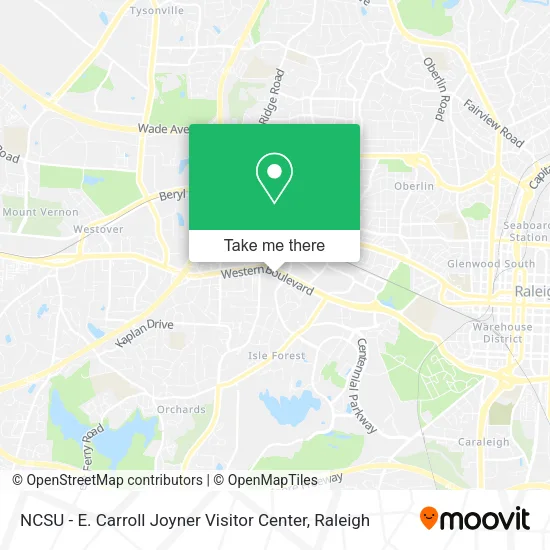 Mapa de NCSU - E. Carroll Joyner Visitor Center