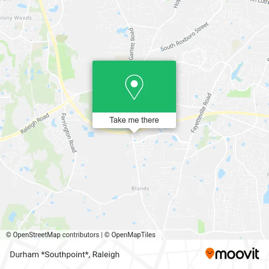 Durham *Southpoint* map