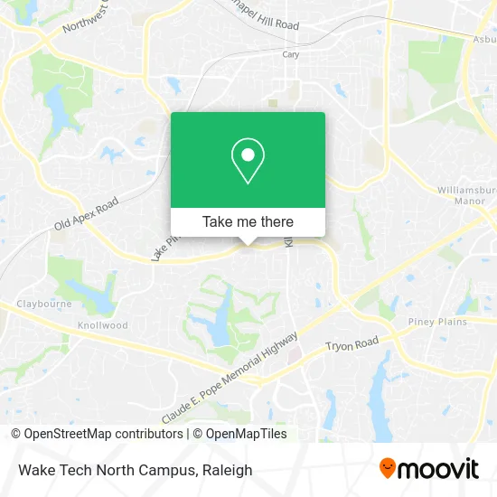 Wake Tech North Campus map