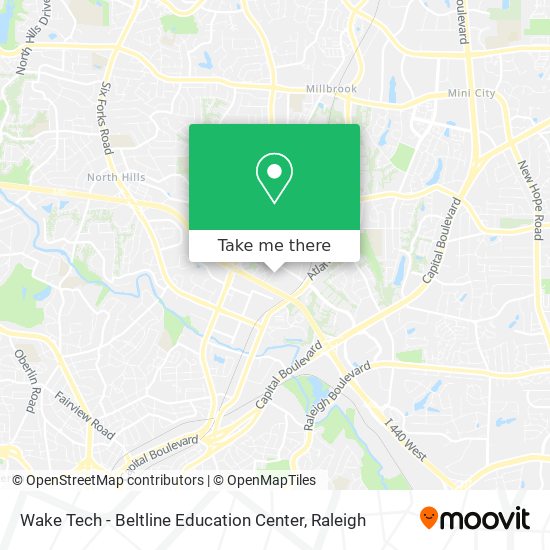 Mapa de Wake Tech - Beltline Education Center