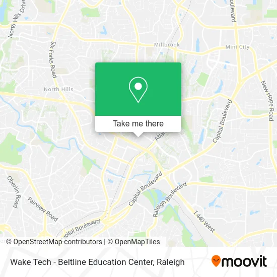 Wake Tech - Beltline Education Center map